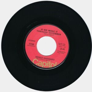 Merle Haggard 45 RPM - If We Make It Through December / Bobby Wants A Puppy Dog